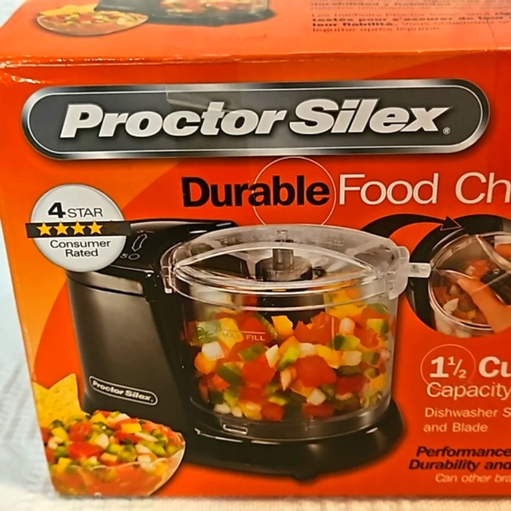 Proctor Silex Durable Food Chopper 1.5 Cup Capacity New in Box